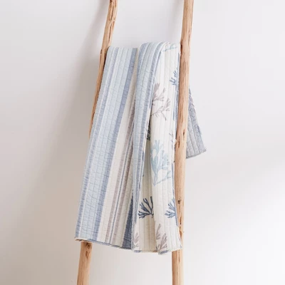 Ipanema Coastal Stripe Quilted Throw - Levtex Home 4 Ipanema Coastal Stripe Quilted Throw - Levtex Home - Image 2