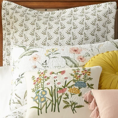 Viviana Floral Quilted Euro Sham - 2pk - Levtex Home 6 Viviana Floral Quilted Euro Sham - 2pk - Levtex Home - Image 4