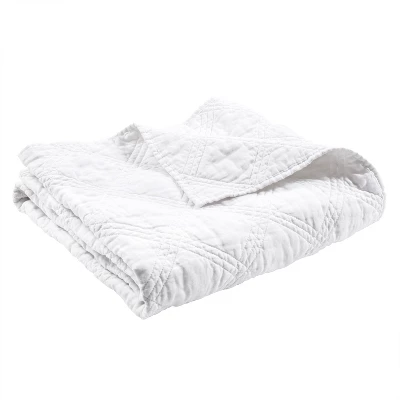 Linen Front/Cotton Back Quilted Throw - Levtex Home 7 Linen Front/Cotton Back Quilted Throw - Levtex Home - Image 5