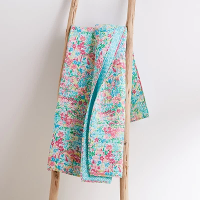 Karola Floral Quilted Throw - Levtex Home 4 Karola Floral Quilted Throw - Levtex Home - Image 2