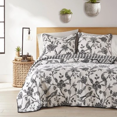 Tanzie Black Quilt Set - Black & White - Levtex Home 3 Tanzie Black Quilt Set - Black & White - Levtex Home